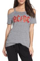 Women's Chaser Ac/dc Cold Shoulder Lounge Tee - Grey