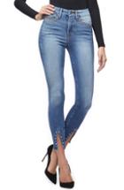 Women's Good American Good Legs Stud Hem Skinny Jeans - Blue