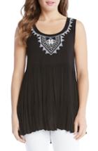 Women's Karen Kane Embroidered Gauze Tiered Tank