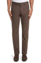 Men's Canali Regular Fit Herringbone 5-pocket Pants R Eu - Beige