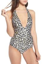 Women's Volcom Seeing Spots Reversible One-piece Swimsuit - Black