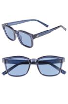 Women's Le Specs Alpha Basic 53mm Rectangular Sunglasses - Navy