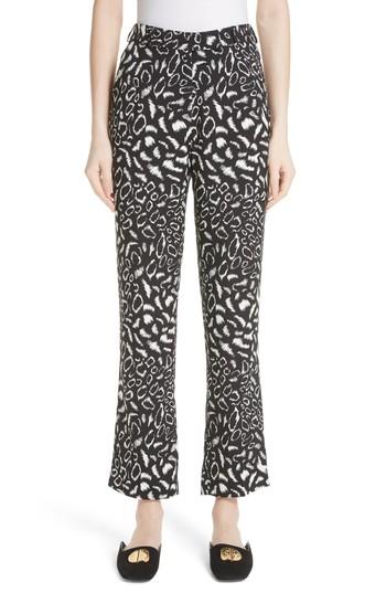 Women's Etro Leopard Print Pants Us / 38 It - Black