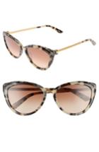 Women's Calvin Klein 56mm Cat Eye Sunglasses - Cream Tortoise