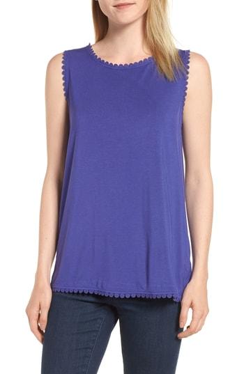 Women's Halogen Geo Trim Tank - Purple