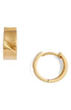 Women's Argento Vivo Flat Edge Huggie Hoop Earrings