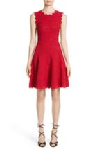 Women's Yigal Azrouel Scallop Trim Knit Dress - Red