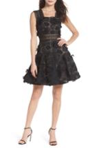 Women's Bronx And Banco Mishka Floral Lace Fit & Flare Dress Us / 8 Au - Black