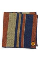 Men's Armstrong & Wilson Royal Stripe Linen Pocket Square