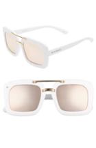 Women's Prive Revaux The Karl 50mm Square Aviator Sunglasses - White Polarized