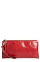 Women's Hobo 'vida' Leather Clutch - Red