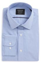 Men's Nordstrom Men's Shop Tech-smart Traditional Fit Stripe Dress Shirt .5 34/35 - Blue