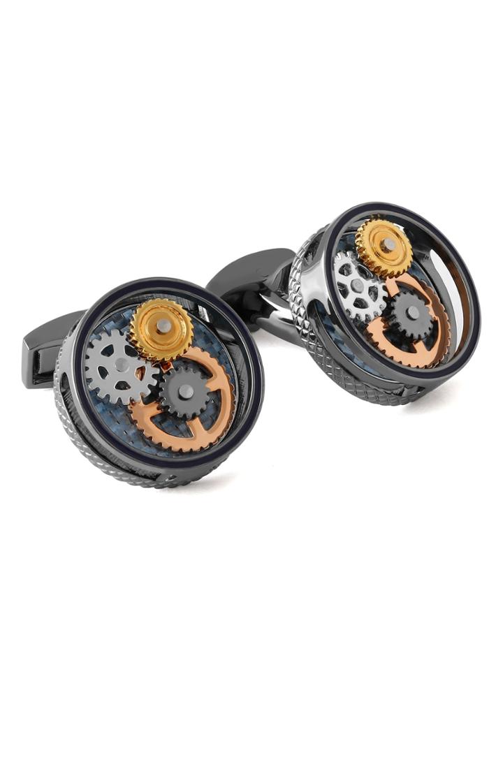 Men's Tateossian Carbon Gear Cuff Links