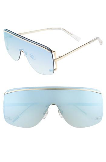 Women's Le Specs Elysium 140mm Shield Sunglasses - Bright Gold