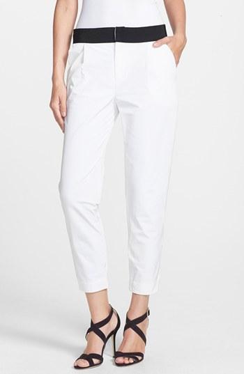Milly 'layney' Cropped Trousers Womens White