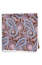 Men's Nordstrom Men's Shop Four-panel Silk Pocket Square, Size - Brown
