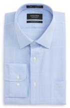 Men's Nordstrom Men's Shop Smartcare(tm) Traditional Fit Plaid Dress Shirt .5 34/35 - Blue