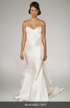 Women's Matthew Christopher Arya Strapless Silk Trumpet Gown