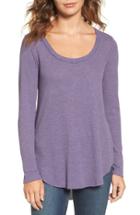 Women's Hinge Shirred Back Thermal Tee - Purple