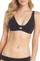 Women's Seafolly Active Triangle Bikini Top Us / 6 Au - Black