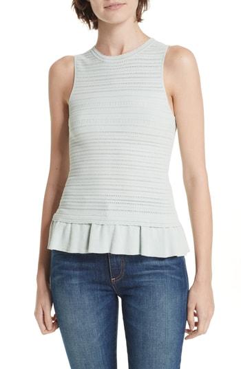 Women's Rebecca Taylor Pointelle Knit Tank - Green
