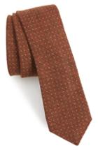 Men's Eleventy Dot Wool Tie, Size - Orange