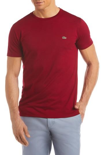 Men's Lacoste Crewneck Cotton T-shirt (xs) - Red