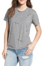 Women's Currently In Love Arrow Pierced Tee - Grey