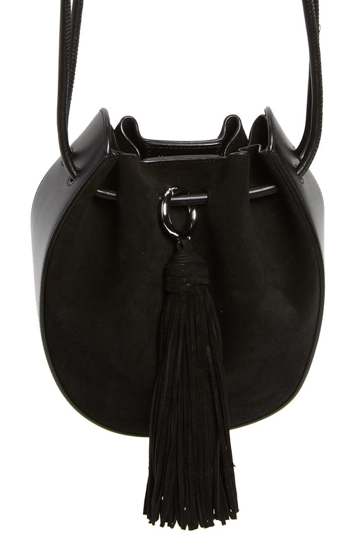 Rebecca Minkoff Lulu Leather & Suede Crossbody Bag - Black