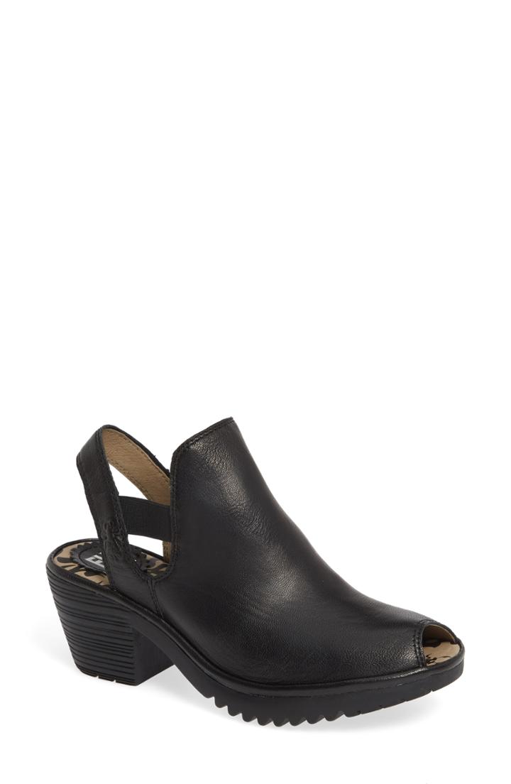 Women's Fly London Wari Slingback Bootie .5-6us / 36eu - Black