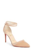 Women's Christian Louboutin Uptown Ankle Strap Pump .5us / 38.5eu - Beige