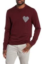 Men's Michael Bastian Heart Intarsia Fit Merino Wool Sweater