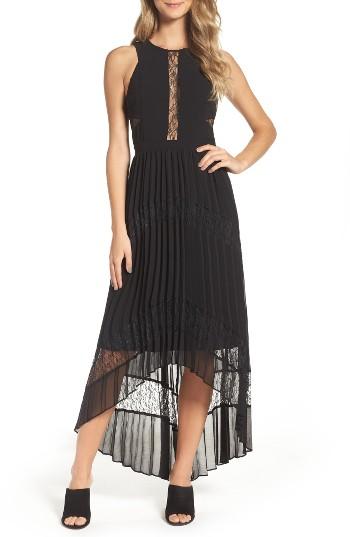 Women's Adelyn Rae Irina Pleated High/low Dress - Black