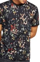Men's Topman Floral Leopard Print T-shirt - Black