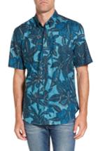 Men's Reyn Spooner Tribal Blooms Classic Fit Sport Shirt, Size - Blue