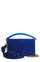 Diane Von Furstenberg Bonne Soiree Leather & Suede Top Handle Bag - Blue