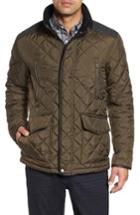 Men's Cole Haan Herringbone Yoke Quilted Jacket - Green