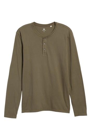Men's Ag Clyde Long Sleeve Henley, Size - Green