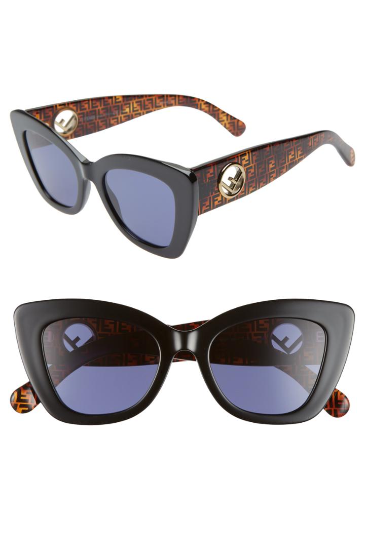 Women's Fendi 52mm Sunglasses - Black