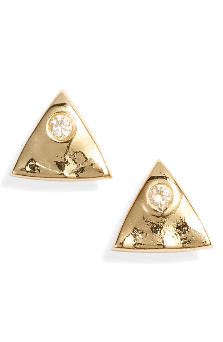 Women's Gorjana Triangle Charm Stud Earrings
