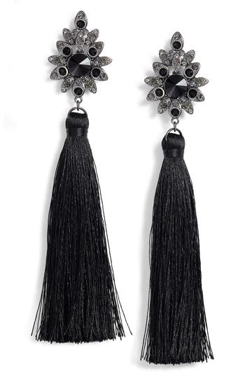 Women's Tasha Beaded Post Tassel Drop Earrings