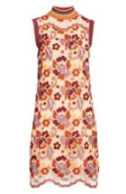 Women's Burberry Edna Floral Crochet Shift Dress Us / 36 It - Orange