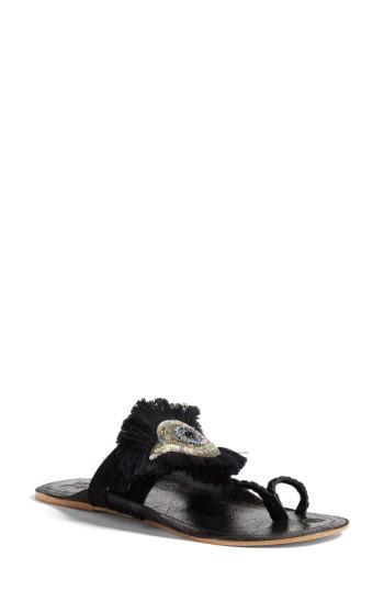 Women's Figue Evil Eye Thong Sandal - Black