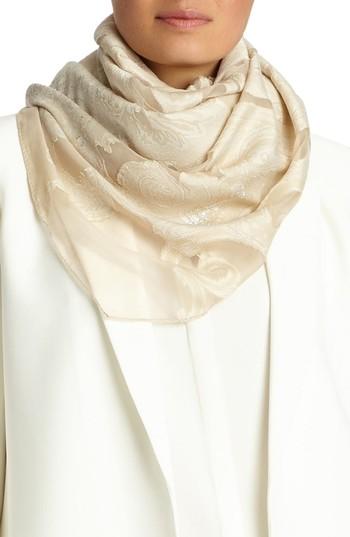 Women's Lafayette 148 New York Guilded Paisley Scarf