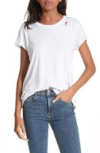 Women's Rag & Bone/jean Thunder Bolt Embroideredtee, Size - White