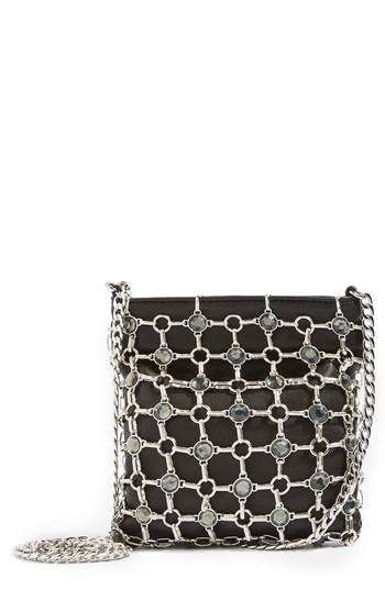 Topshop Chain Link Crossbody Bag - Black