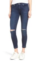 Women's 7 For All Mankind Ripped Ankle Skinny Jeans - Blue