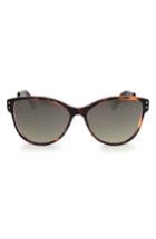 Women's Glassing Francy 56mm Gradient Cat Eye Sunglasses - Havana/ Smoke