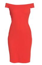 Women's Eliza J Off The Shoulder Sheath Dress - Red