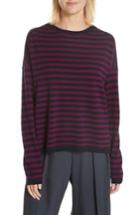 Women's Vince Cashmere Stripe Boxy Sweater - Purple